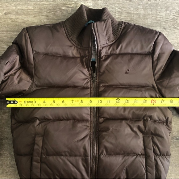 Old Navy Brown Down Feather Puffer Jacket - Picture 6 of 7
